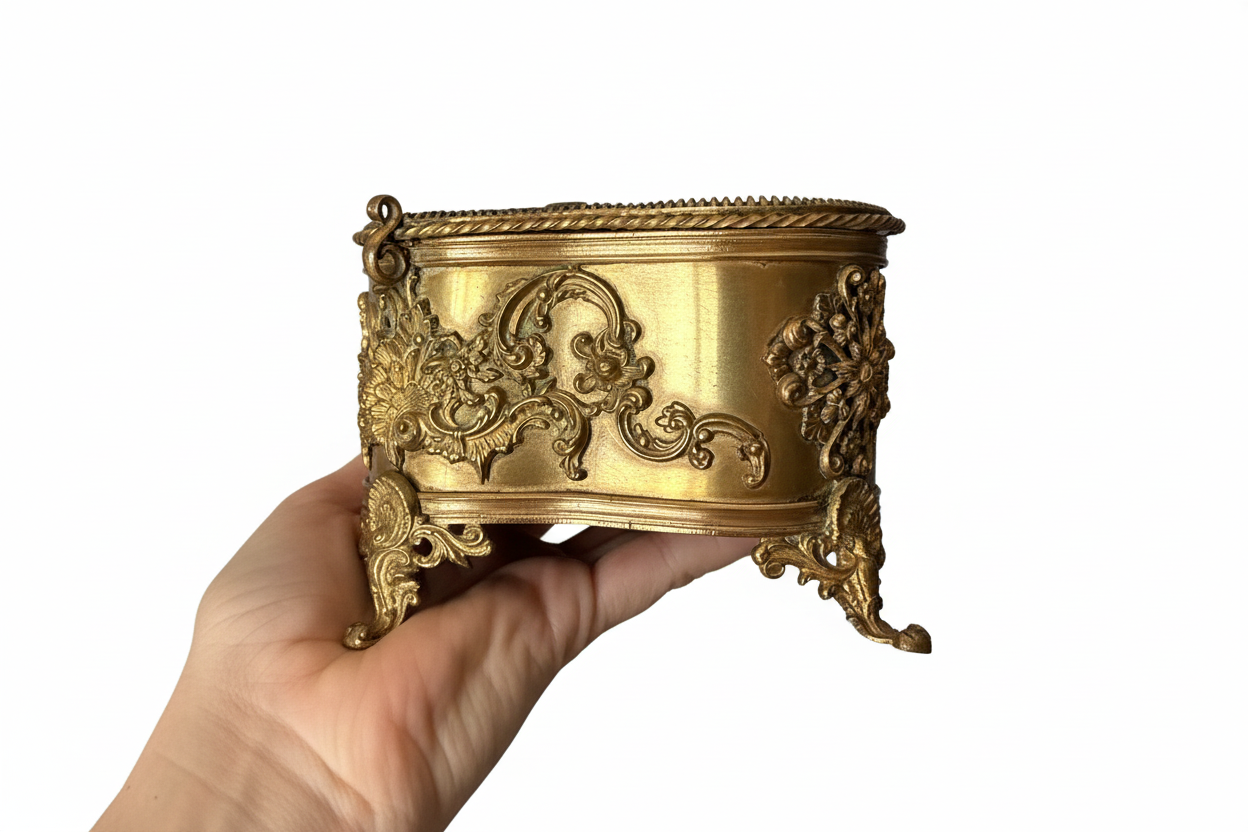 19th Century French Bronze Jewelry Casket (c.1880)