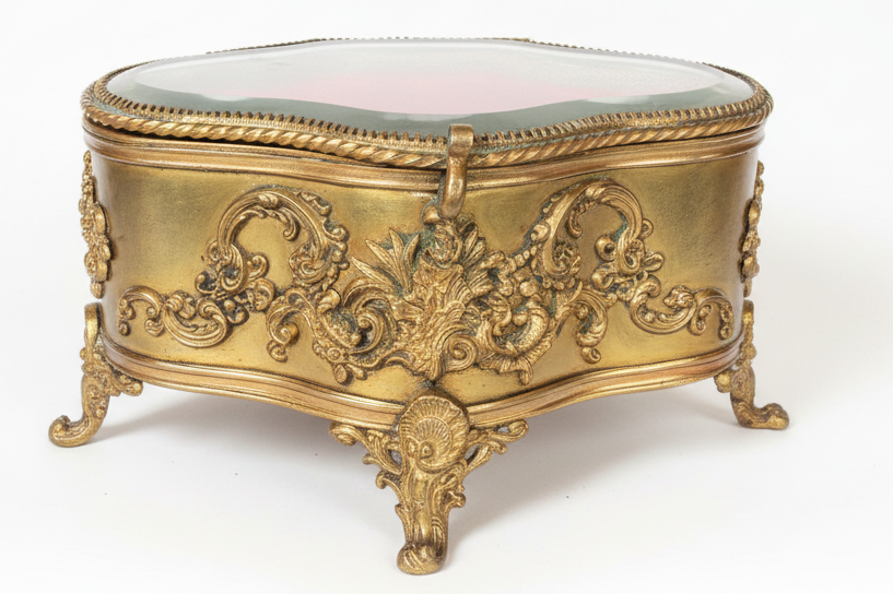 19th Century French Bronze Jewelry Casket (c.1880)