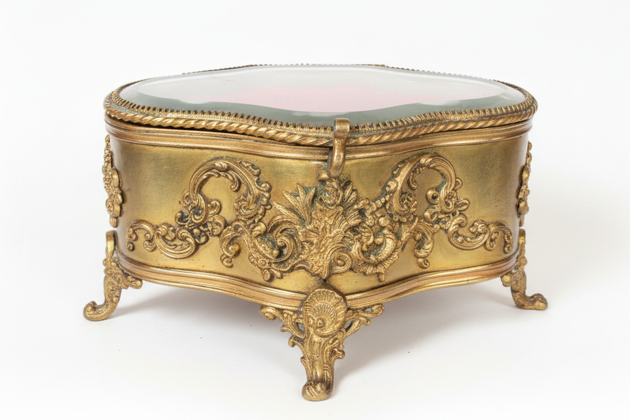 19th Century French Bronze Jewelry Casket (c.1880)