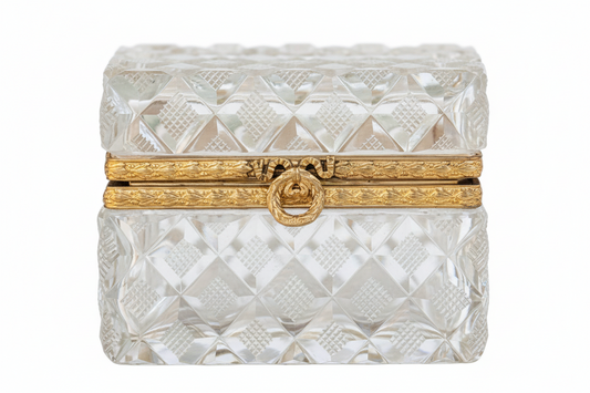 Antique Crystal Jewelry Casket